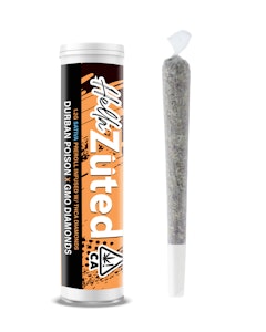 ZUTED - Durban Poison (S) 42.91% THC | Zuted  | Diamond Infused Preroll - 1.2g