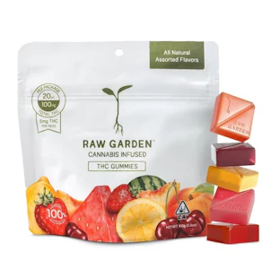 Raw Garden - ASSORTED FLAVORS GUMMIES 100MG - RAW GARDEN