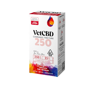 Vet CBD - Vet CBD Extra Strength 250mg CBD Pet Cannabis Tincture 2oz