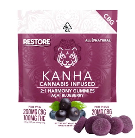 Kanha - KE - CBG - NANO Acai Blueberry 2:1 (20 mg CBG, 10 mg THC)