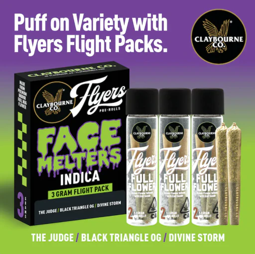 Claybourne Co. - CLAYBOURNE CO: Face Melters 3 Strain Flight Pack - 3g (I) Main Image