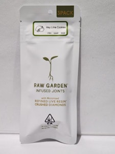 Raw Garden - Key Lime Cookies Refined LR Diamonds Infused Pre-Roll 3-Pack 1.5g - Raw Garden