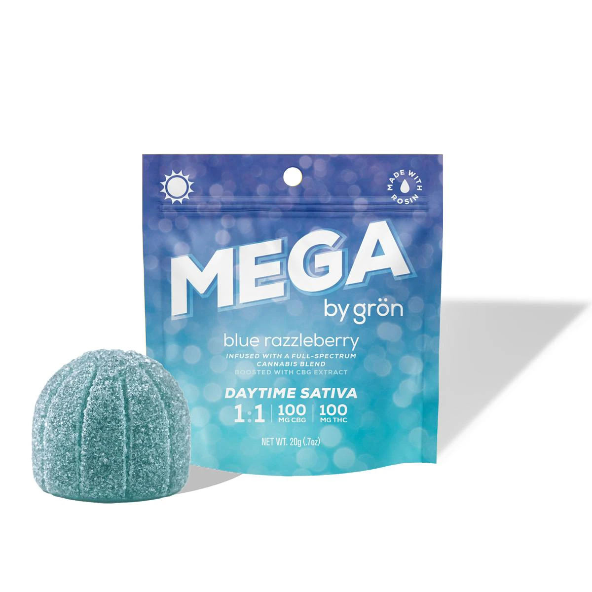 Grön Edibles - Gron | Edible | MEGA -  Blue Razzleberry | 100mg Main Image