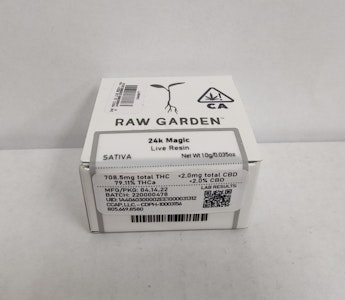 Raw Garden - 24k Magic 1g Live Resin - Raw Garden