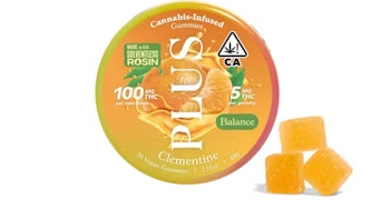 Plus - Clementine Balance Solventless Rosin Gummies - 100mg