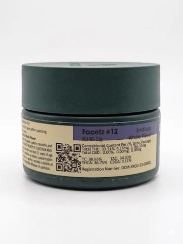 Grassroots - Facetz #12 -Indica- 33.31% THC | 3.5g (Flower) | Grassroots  - DD9 