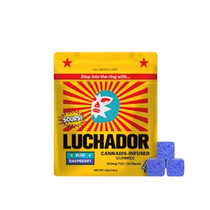 Luchador - *Promo Only* 100mg THC Luchador - Sour Blue Raspberry Gummies (10mg - 10 Pack)