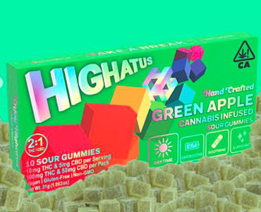 Highatus - Green Apple  | 2:1 THC:CBD Gummies | Highatus 