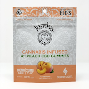 Kanha Gummies 100mg CBD/25mg THC 4:1 Peach Gummies $22