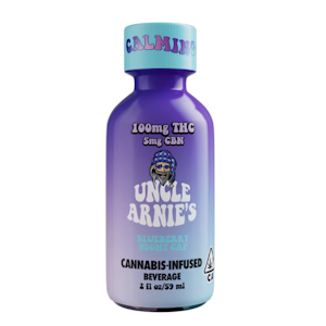 Uncle Arnie's Beverage - 105mg THC Blueberry Night Cap Shot 2oz (100mg THC, 5mg CBN) - Uncle Arnie's