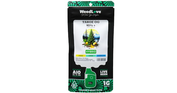 WeedLove - WeedLove - Tahoe OG Live Resin AIO - 1g