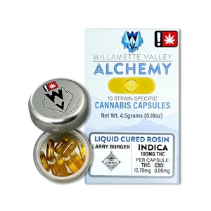 Willamette Valley Alchemy | Larry Burger Liquid Live Rosin Capsules | 100mg | 10pc