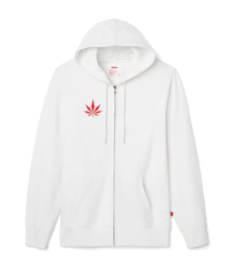 MEDMEN - MedMen - LG - Mens White Zip Hoodie