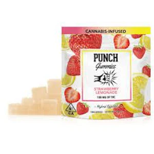 Punch - [Punch] THC Gummies -100mg - Strawberry Lemonade (H)