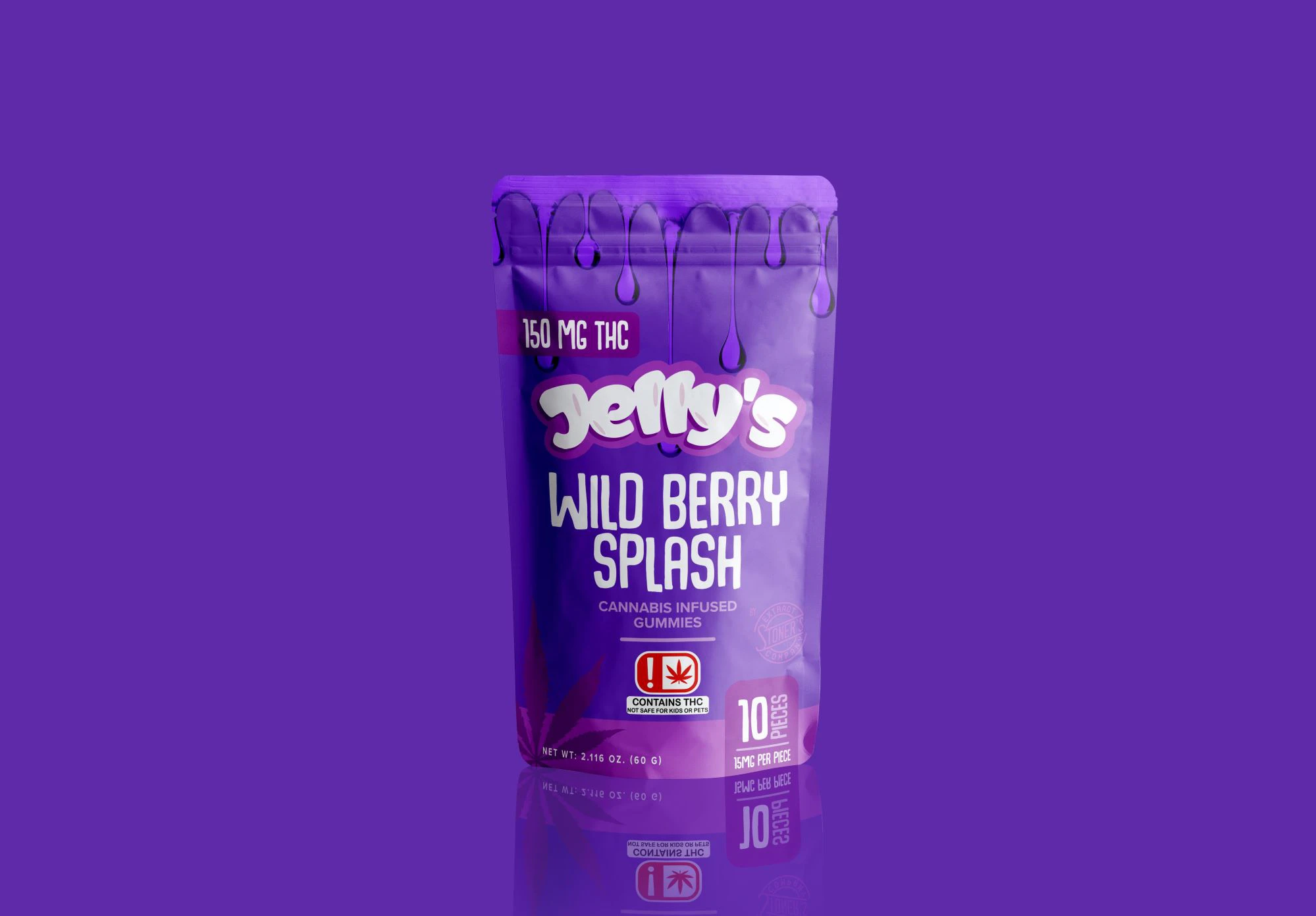 Jelly's Edibles - Wild Berry Splash (150mg) Gummies Main Image