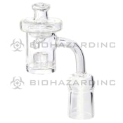 Quartz Banger 90 degree-Flat 25mm/2mm Core+Cap