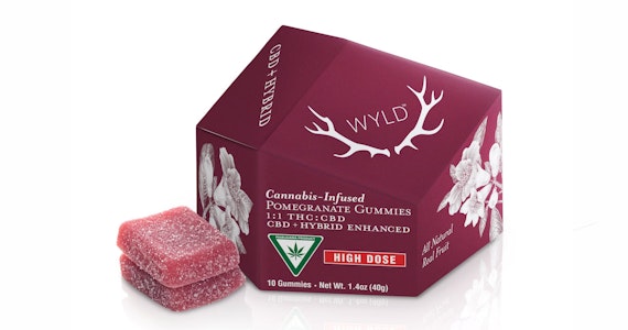 WYLD - Wyld - Pomegranate 1:1 THC:CBD Gummies - 200mg