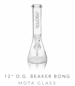 MOTA Glass - 12" O.G. Beaker Bong - White