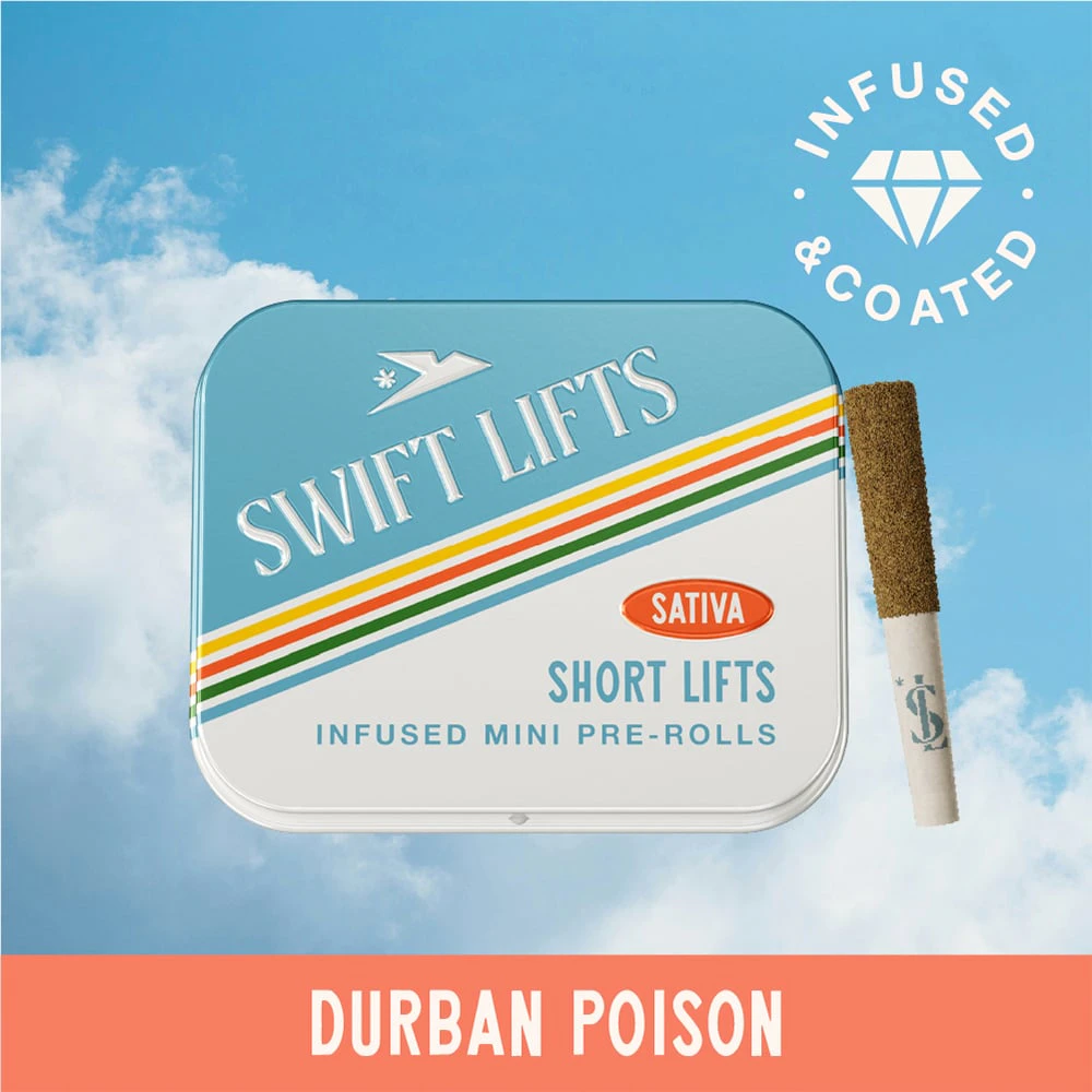 Swift Lifts - Swift Lifts | Infused + Kief Coated 5pk | Durban Poison | 2.5g Main Image