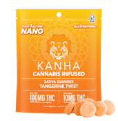 Tangerine Twist NANO Gummies 100mg THC - Kanha