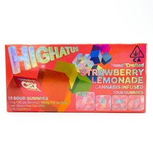 Highatus - Strawberry Lemonade 100mg Sour Gummies 10 Pack - Highatus
