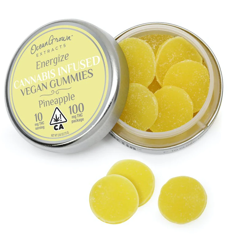 Ocean Grown Extracts - Energize - Pineapple Vegan Gummies  Main Image