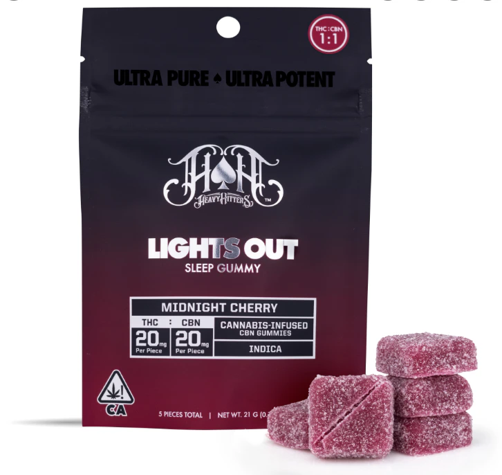 Heavy Hitters - Heavy Hitters - Midnight Cherry - THC 20mg & CBN 20mg Gummies Main Image