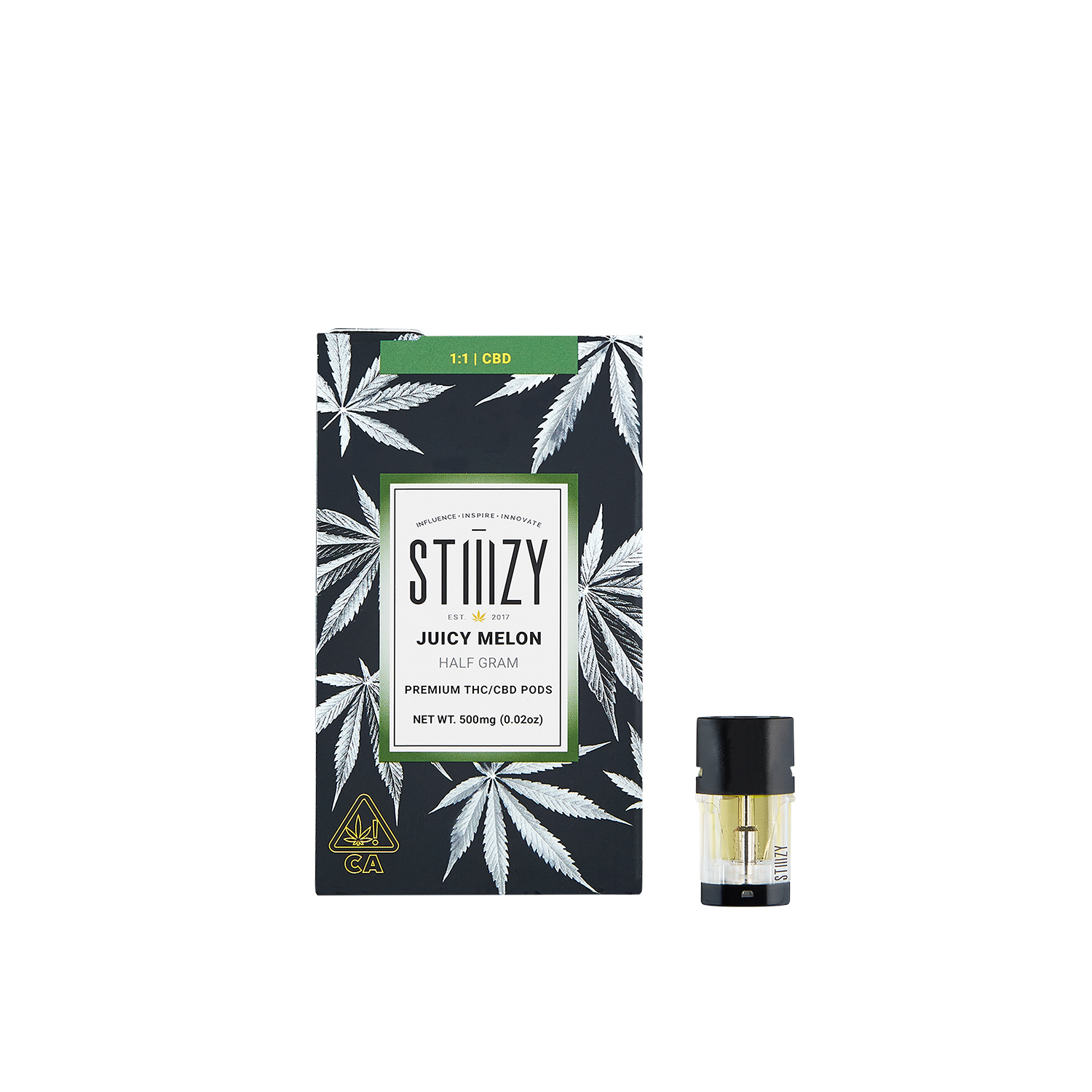STIIIZY "Juicy Melon" 0.5G Pod California Dispensary Menu Haze