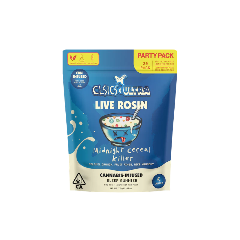 CLSICS - Midnight Cereal Killer (Live Rosin) Gummies - 100mg (CBN) - CLSICS Main Image
