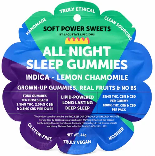Soft Power Sweets - Soft Power Sweets - All Night Sleep - Gummy - 4 x 25mg Main Image