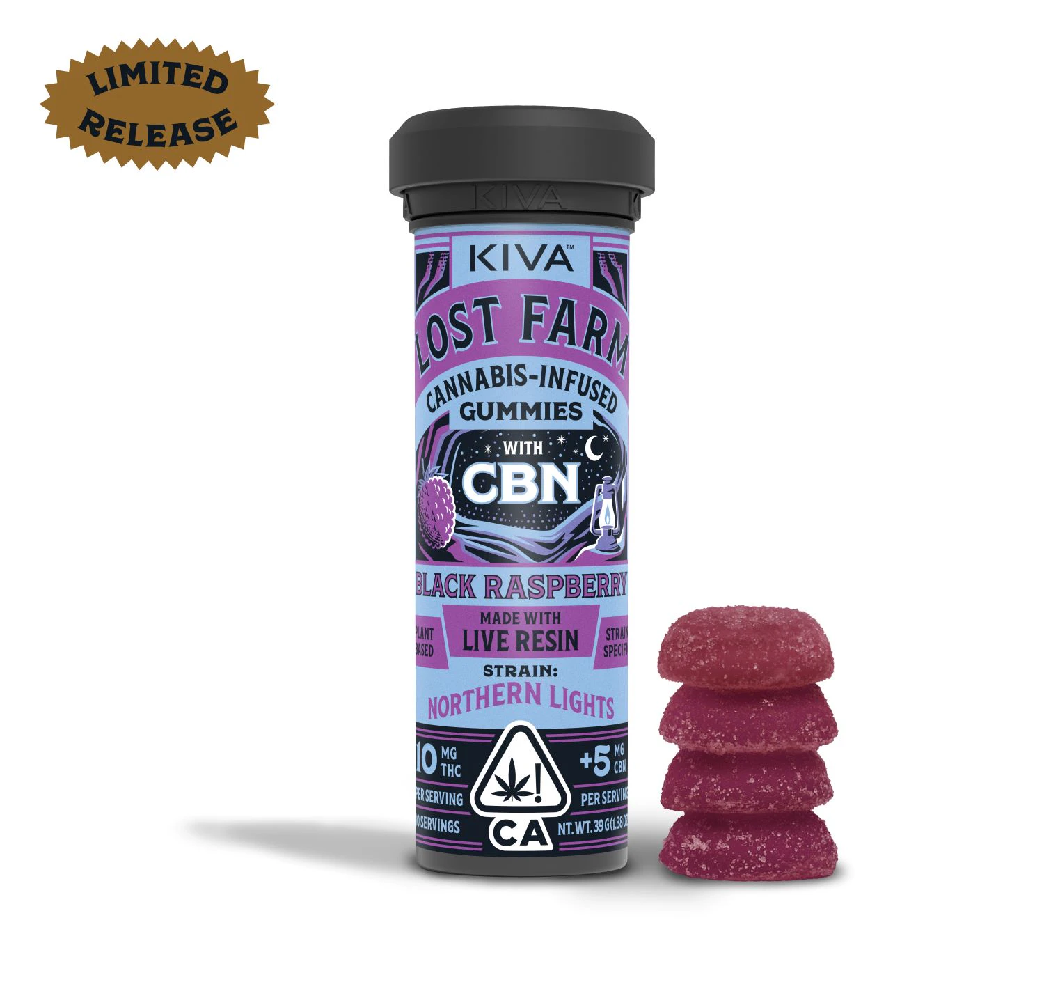 Lost Farm - Lost Farm - 100mg Gummies - Black Raspberry - Northern Lights 10:5 CBN Main Image