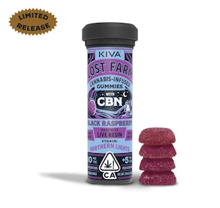 LOST FARM - Lost Farm - 100mg Live Resin Gummies - Black Raspberry x Northern Lights CBN 10:5