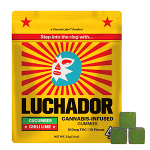 Luchador - 100mg THC Cucumber Chili Lime Gummies (10mg - 10 Pack) - Luchador