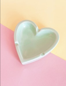 Mint Candy Heart Ash Tray