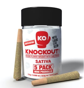 Knockout Mini | Sativa | Pre-roll Infused | 5 Pack 2.5g