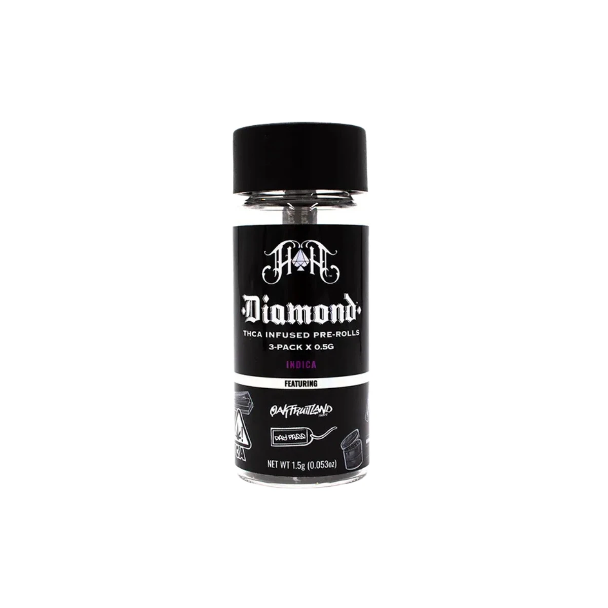 Heavy Hitters - Day Pass | THCA Infused Diamond 1.5g (3pk) Pre Rolls | Heavy Hitters x Oakfruitland Main Image