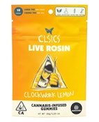 Clockwork Lemon 100mg 10 Pack Live Rosin Gummies - CLSICS