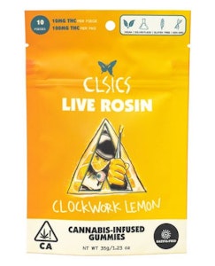 CLSICS - Clockwork Lemon 100mg 10 Pack Live Rosin Gummies - CLSICS