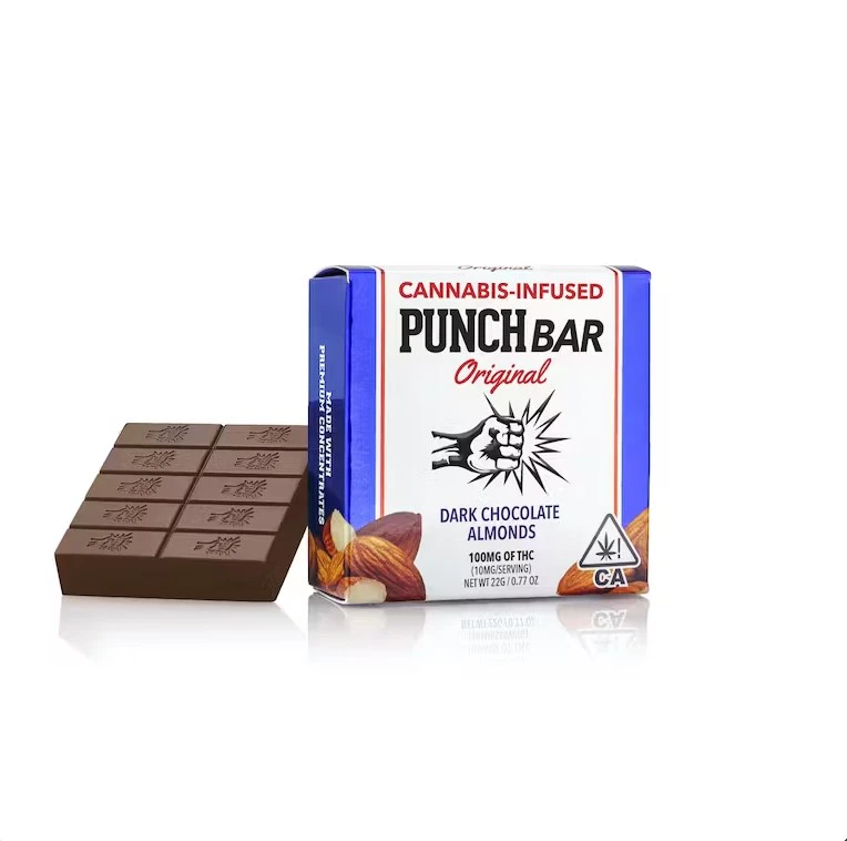 Punch Edibles - Punch Edibles - 100mg Bar - Dark Chocolate Almonds Main Image