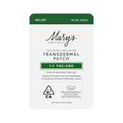 Mary's Relief 1:1 CBD:THC Transdermal Patch 20mg