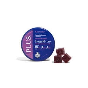 PLUS - Midnight Berry - Sleep + CBN | 10:5:5 THC:CBN:CBD (10pk) | Plus