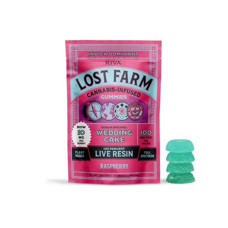 Lost Farms - Lost Farm - Raspberry 'Wedding Cake' - Resin Gummy - 10 x 10mg Main Image