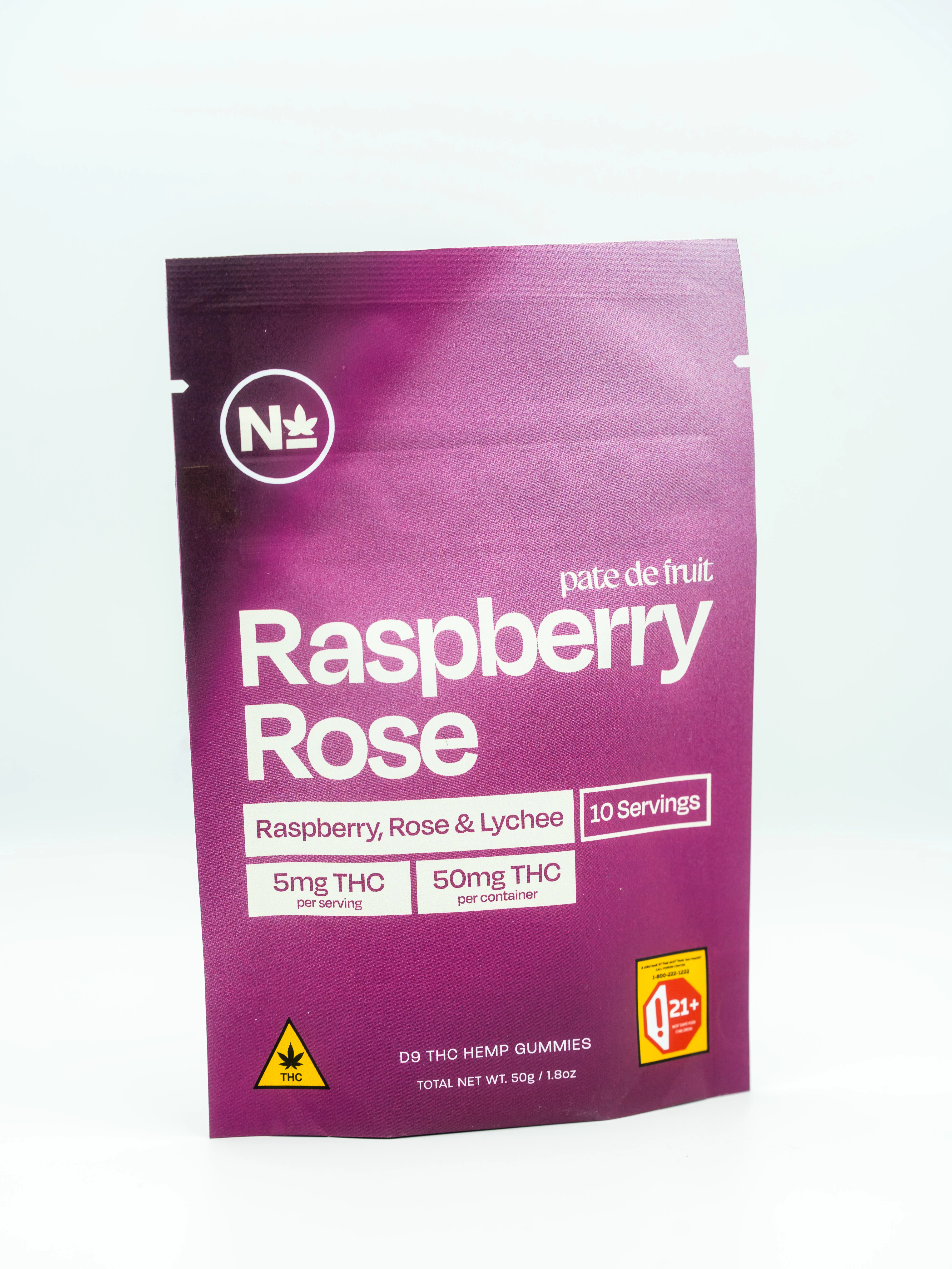 No Coast - No Coast | Raspberry Rose & Lychee Pate De Fruit Gummies | 50mg THC Main Image