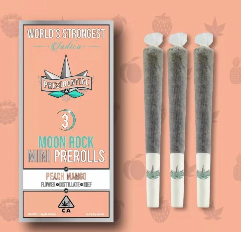 Presidential - [Presidential] Infused Moonrock Mini Preroll 3 Pack - 1.5g - Peach Mango (I) Main Image