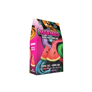 Marmas - Sour Watermelon 1:1 | CBD:THC Fruit Bites 100mg | Marmas