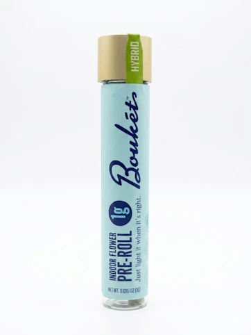 BOUKET - Blue Nerds -Hybrid- 28.4% THC | 1g Indoor Grown (Pre-roll)| Bouket - AA3 Front