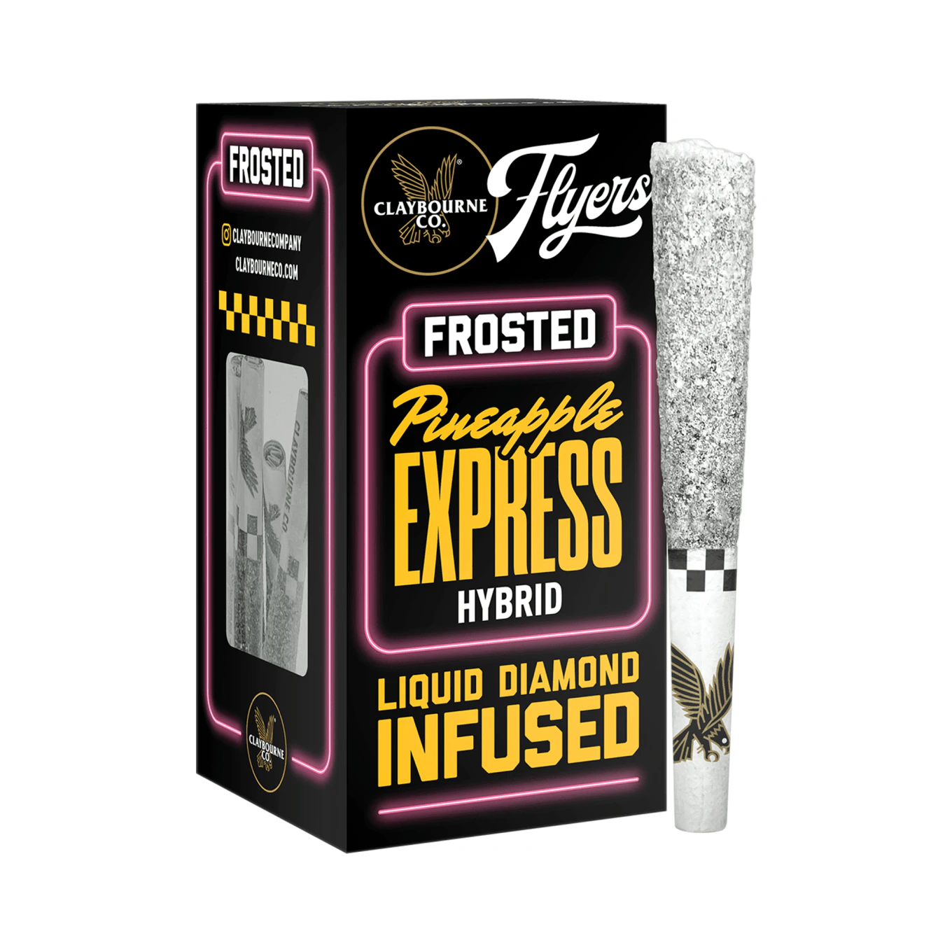 Claybourne Co. - Claybourne Co. - 2.5g - 5ct Flyers Frosted Infused Pre Rolls - Peach Pie Main Image