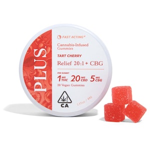 PLUS - PLUS+ Tart Cherry "Relief" Gummies 20:1 + CBG