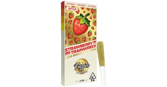 FUZZIES - Fuzzies - Strawberry Trainwreck Live Resin Infused Pre-Rolls - 5ct