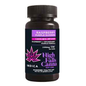 HIGH FALLS CANNA - High Falls Canna | Raspberry Purple | 100mg 20pk Gummies